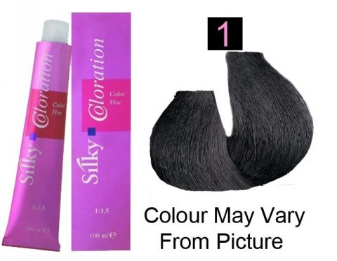 Silky 1/1N Permanent Hair Color 100ml - Black