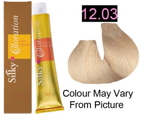 Silky 12.03/12NG Permanent Hair Color 100ml - EXTRA LIGHT NATURAL GOLDEN BLONDE