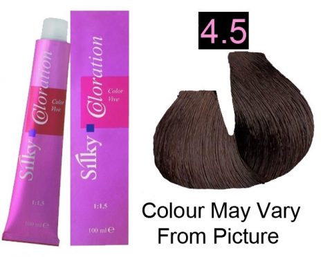 Silky 4.5/4M Permanent Hair Color 100ml - Copper Mahogany Blonde