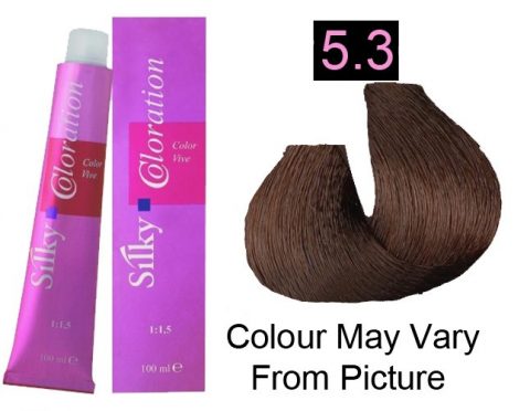 Silky 5.3/5G Permanent Hair Color 100ml - Light Golden Brown