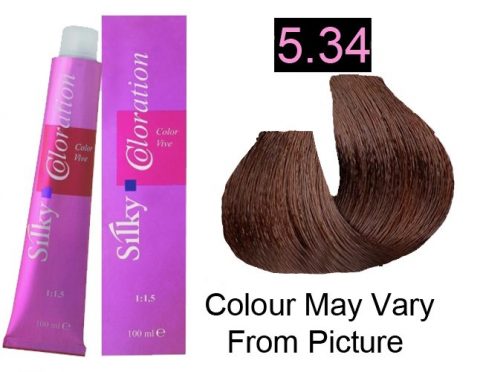 Silky 5.34/ Permanent Hair Color 100ml - Light Golden Copper Brown