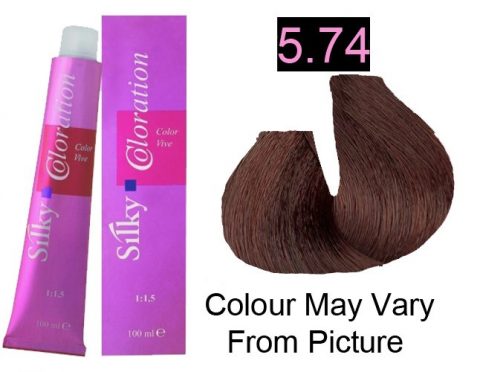 Silky 5.74/5CHC Permanent Hair Color 100ml - Light Chesnut Copper Brown
