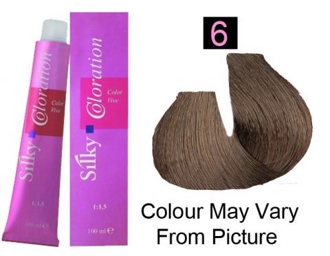Silky 6/6N Permanent Hair Color 100ml - Dark Blonde