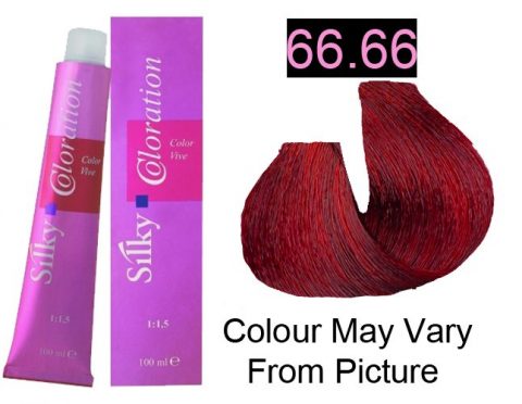 Silky 66.66/6RR Permanent Hair Color 100ml - Dark Intense Red Blonde