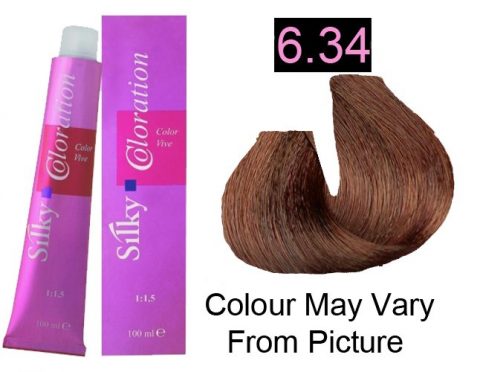 Silky 6.34/6GC Permanent Hair Color 100ml - Dark Golden Copper Blonde