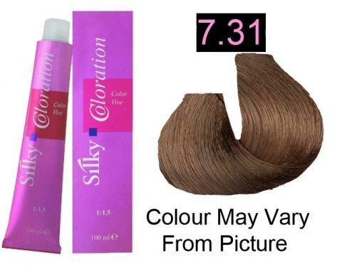 Silky 7.31/7GA Permanent Hair Color 100ml - Golden Ash blonde