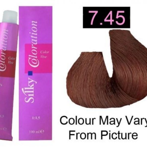 Silky 7.45/7CM Permanent Hair Color 100ml - Copper Mahogany Blonde