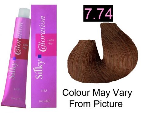 Silky 7.74/7CHC Permanent Hair Color 100ml - Copper Chesnut Blonde
