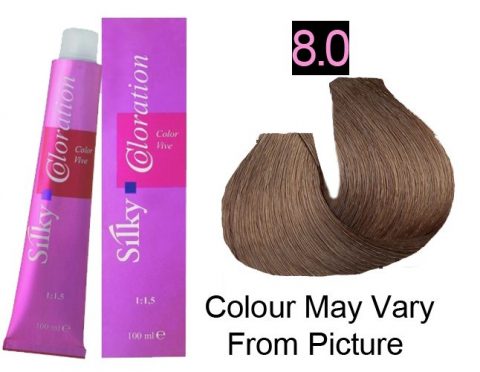 Silky 8.0/8NN Permanent Hair Color 100ml - Light Intense Blonde