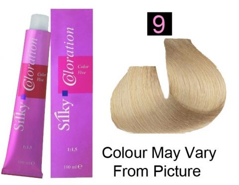 Silky 9/9N Permanent Hair Color 100ml - Very Light Blonde