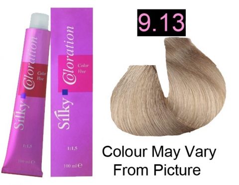 Silky 9.13/9AG Permanent Hair Color 100ml - Very Light Irise Blonde