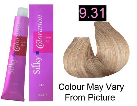 Silky 9.31/9GA Permanent Hair Color 100ml - Very Light Golden Ash Blonde