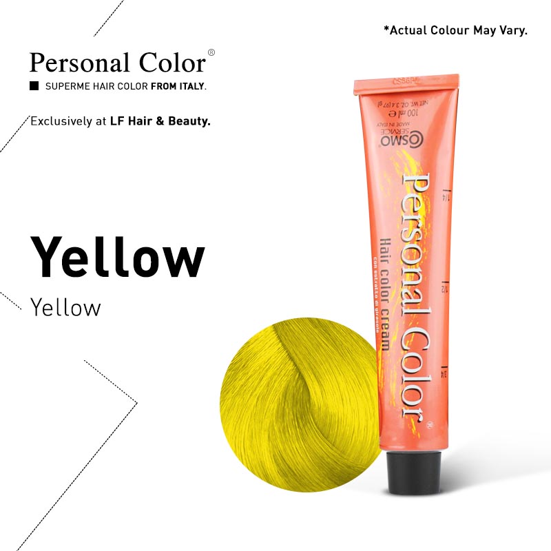 ***BUY 12 GET 2 FREE*** Cosmo Service Personal Color Permanent Cream Yellow 100ml