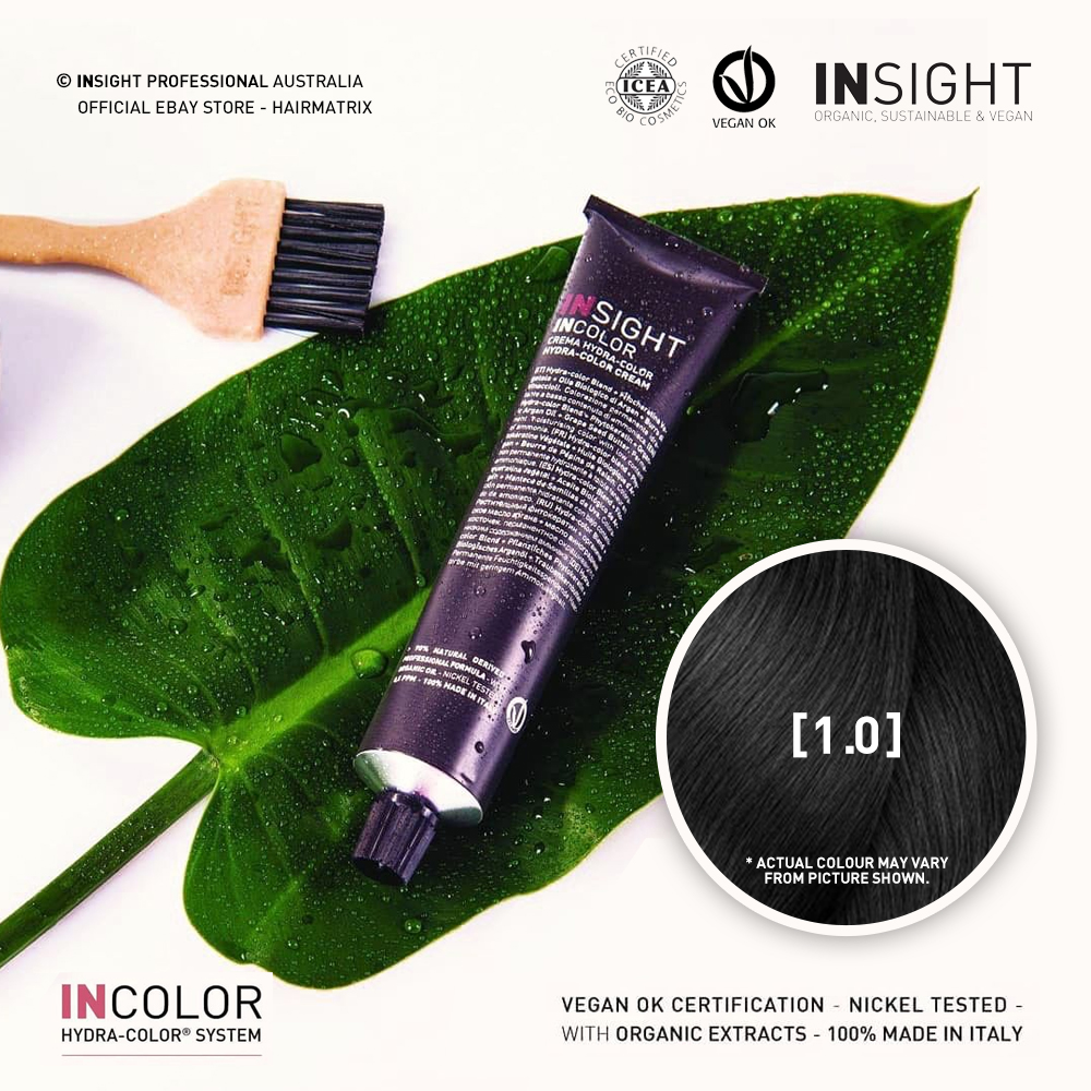 ***BUY 12 GET 2 FREE***Insight INCOLOR Hydra-Color Cream [1.0] Natural Black 100ml