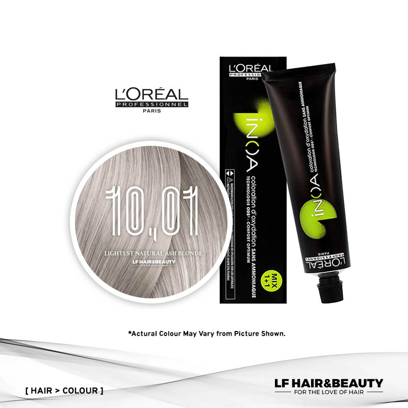 Loreal iNOA Permanent Hair Color 10,01 Lightest Natural Ash Blonde 60g