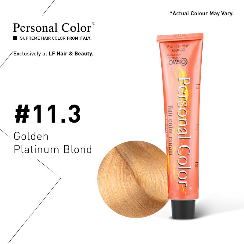 ***BUY 12 GET 2 FREE***Cosmo Service Personal Color Permanent Cream 11.3 - Golden Platinum Blond 100ml