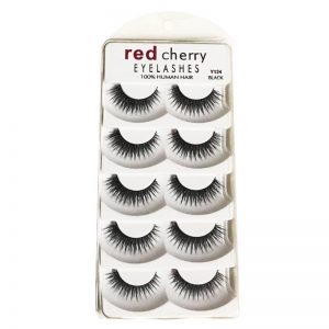 Red Cherry Eye Lashes - Black Y124