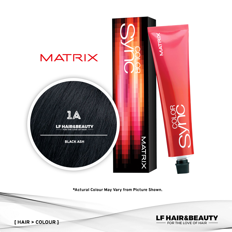 Matrix Color Sync Tone-On-Tone Hair Color 1A - Black Ash 90ml
