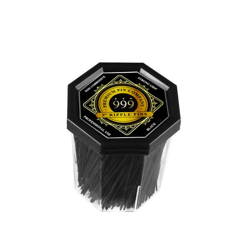 999 - Ripple Pins 3" Black 250 Pcs