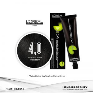 Loreal iNOA Permanent Hair Color 4,0 Fundamental Deep Cover Brown 60g