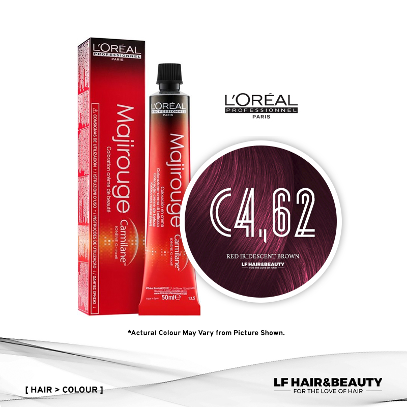 L'Oreal Majirouge Permanent Hair Color C4.62 Red Iridescent Brown 50ml