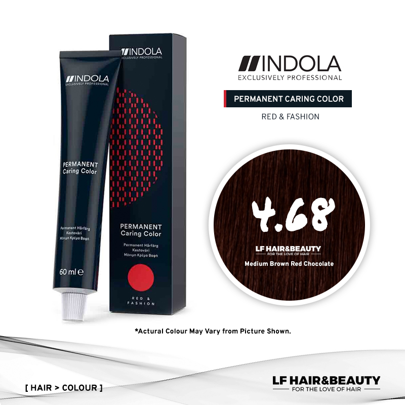 Indola Permanent Caring Color 4.68 Medium Brown Red Chocolate 60ml