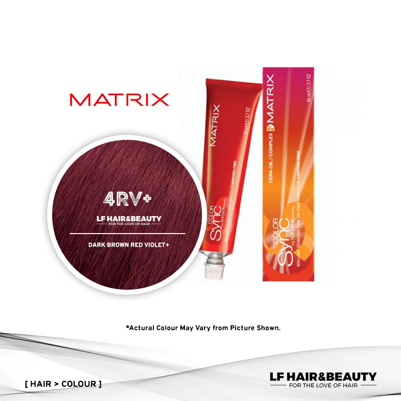 Matrix Color Sync Demi-Permanent Color 4RV+ Dark Brown Red Violet+ 60ml