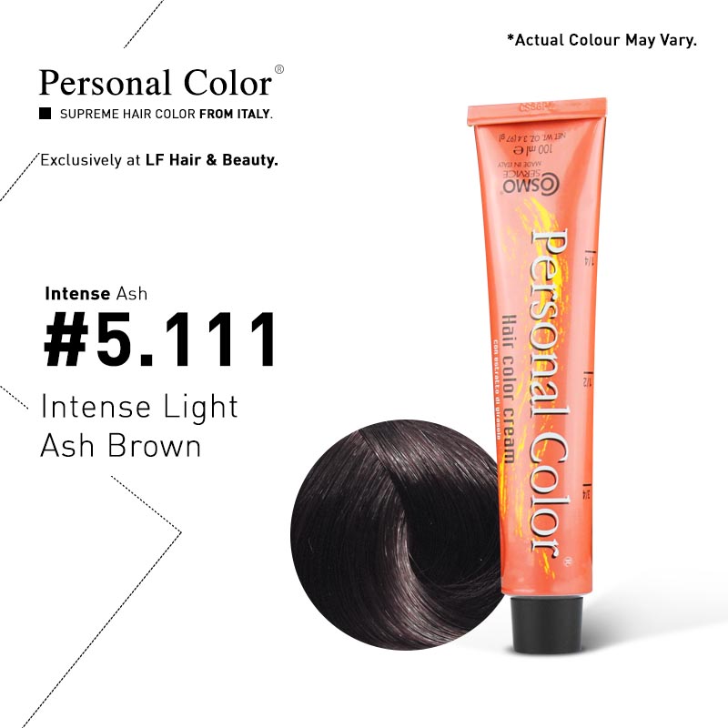 ***BUY 12 GET 2 FREE*** Cosmo Service Personal Color Permanent Cream Intense Ash 5.111 - Intense Light Ash Brown 100ml