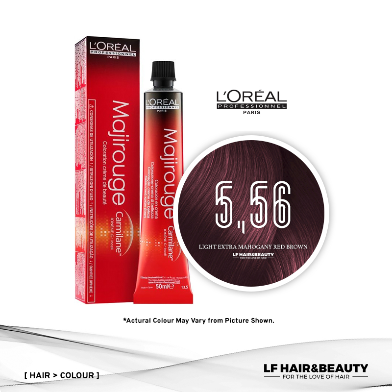 L'Oreal Majirouge Permanent Hair Color C5.56 Light Extra Mahogany Red Brown 50ml