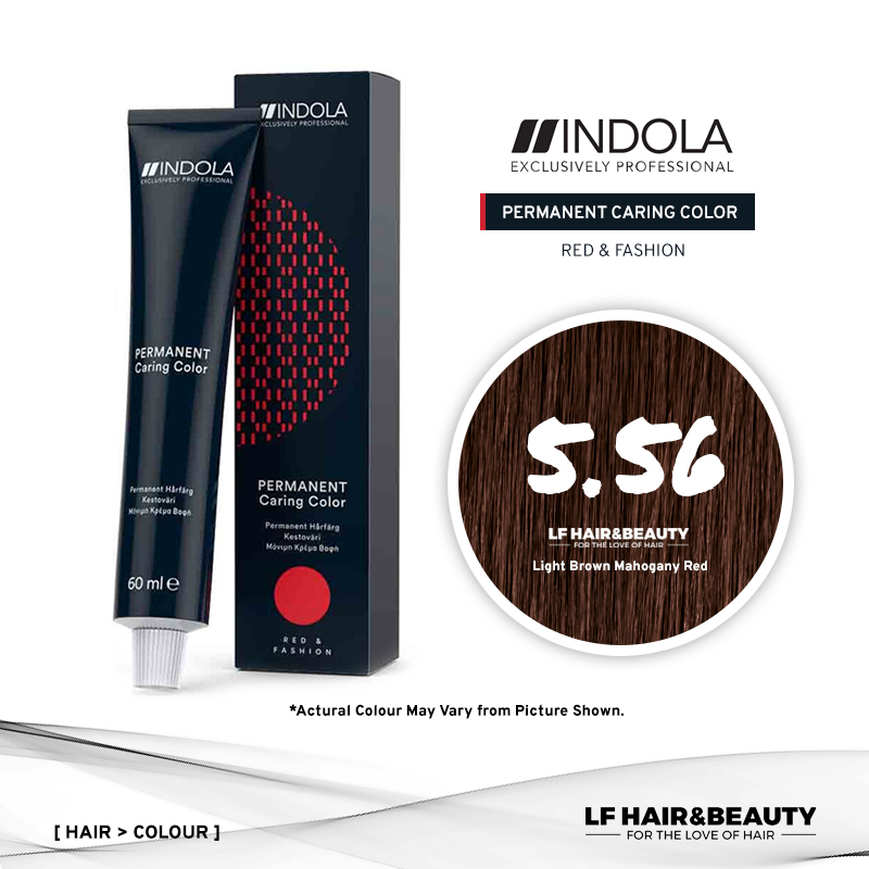 Indola Permanent Caring Color 5.56 Light Brown Mahogany Red 60ml