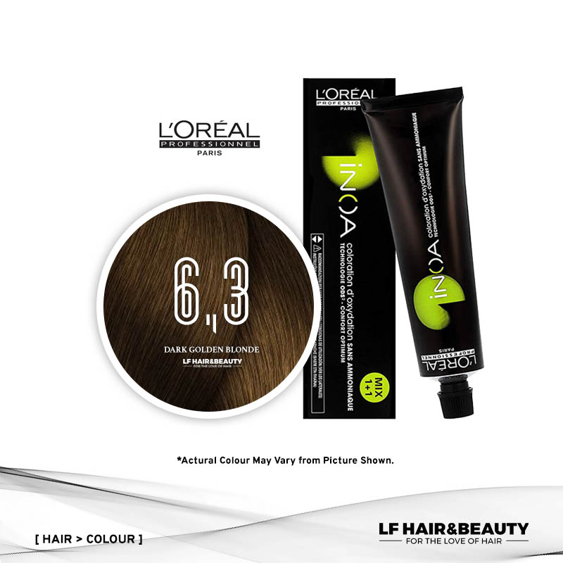 Loreal iNOA Permanent Hair Color 6,3 Fundamental Dark Golden Blonde 60g -  LF Hair and Beauty Supplies