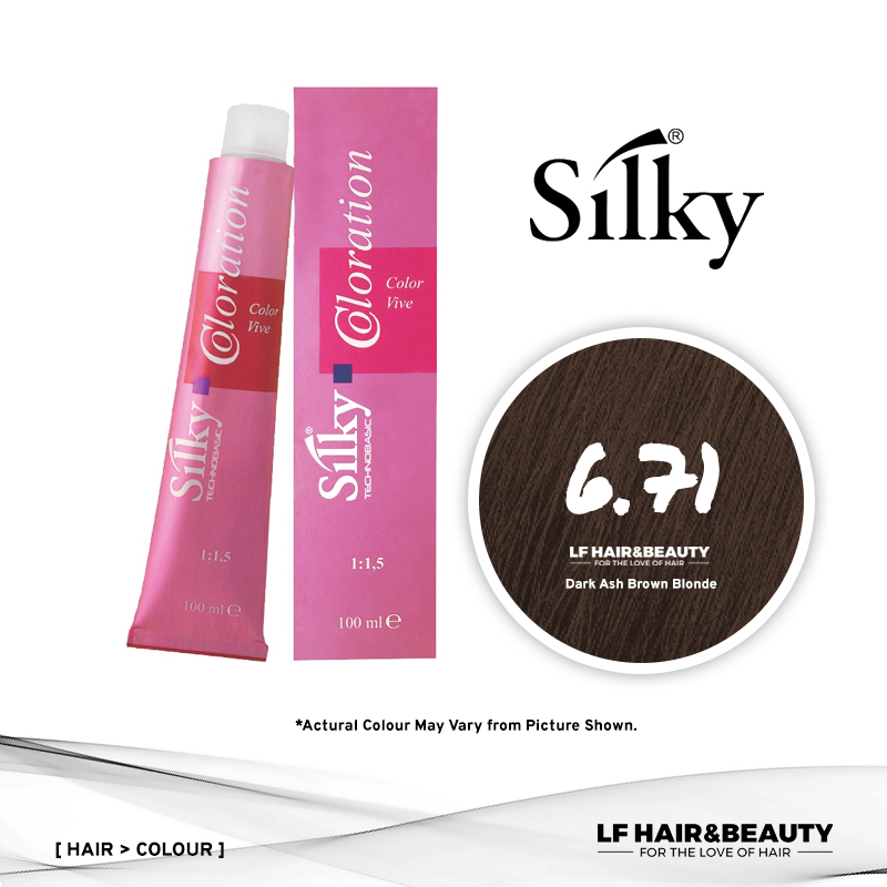 Silky 6.71 Permanent Hair Color 100ml - Dark Ash Brown Blonde