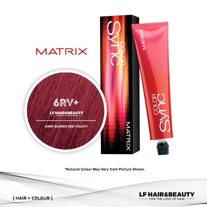Matrix Color Sync Tone-On-Tone Hair Color 6RV+ Dark Blonde Red Violet+ 90ml