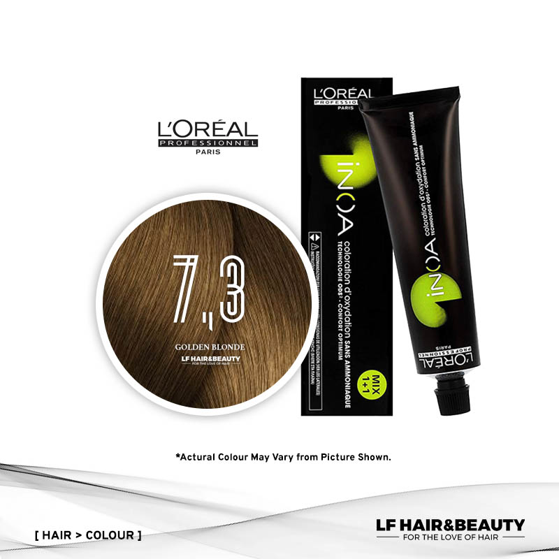 Loreal iNOA Permanent Hair Color 7,3 Fundamental Golden Blonde 60g