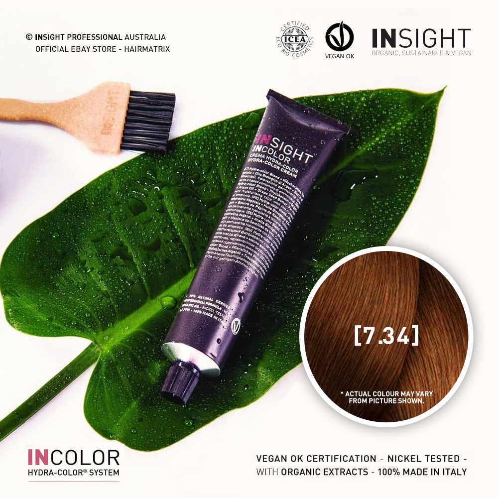 ***BUY 12 GET 2 FREE***Insight INCOLOR Hydra-Color Cream [7.34] Golden Copper Blond 100ml