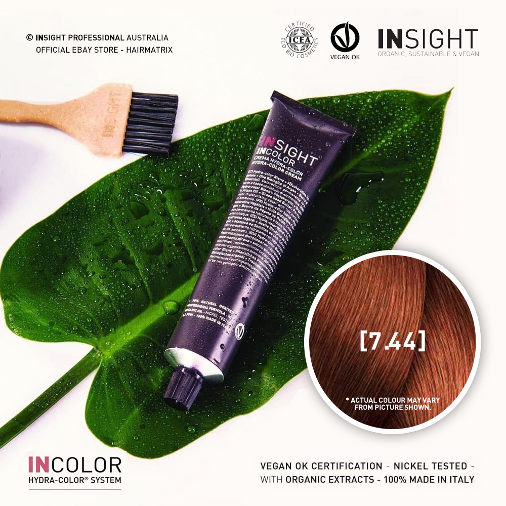 ***BUY 12 GET 2 FREE***Insight INCOLOR Hydra-Color Cream [7.44] Deep Coppery Blond 100ml