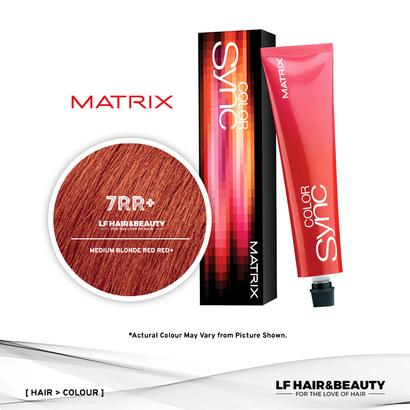 Matrix Color Sync Tone-On-Tone Hair Color 7RR+ Medium Blonde Red Red+ 90ml