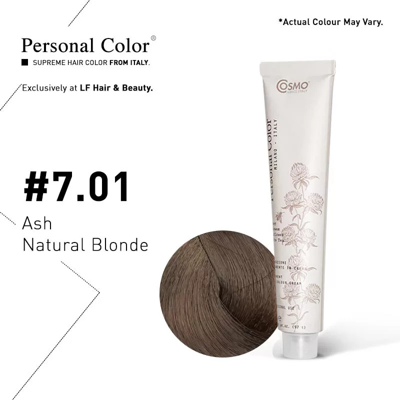 ***BUY 12 GET 2 FREE*** Cosmo Service Personal Color Permanent Cream 7.01 - Ash Natural Blonde 100ml