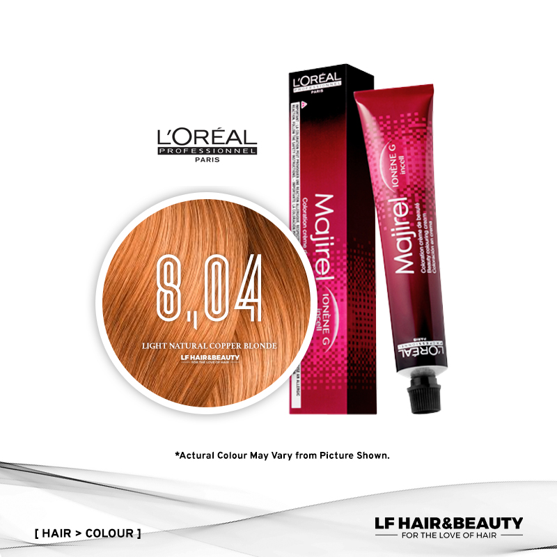 L'Oreal Majirel Mix Permanent Hair Color 8.04 Light Natural Copper Blonde 50ml