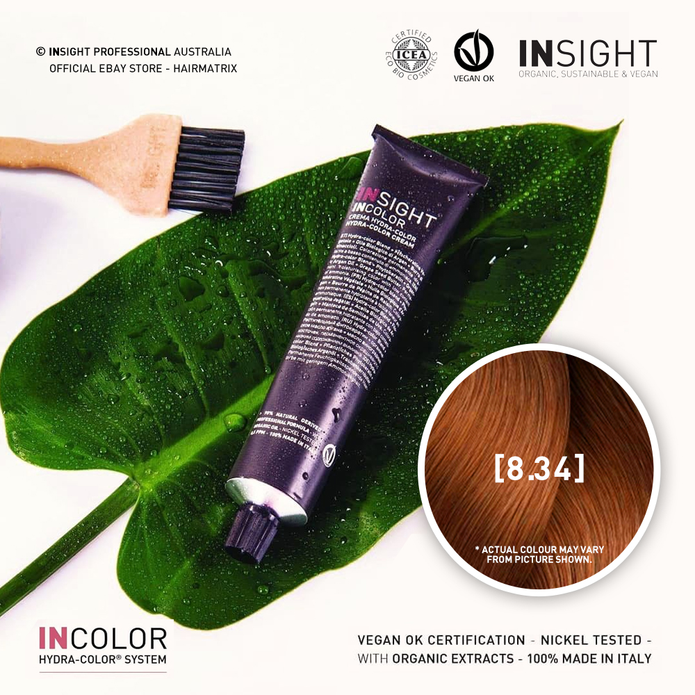 ***BUY 12 GET 2 FREE***Insight INCOLOR Hydra-Color Cream [8.34] Golden Copper, Light Blond 100ml