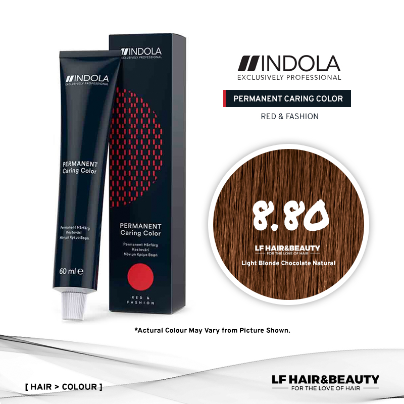 Indola Permanent Caring Color 8.80 Light Blonde Chocolate Natural 60ml