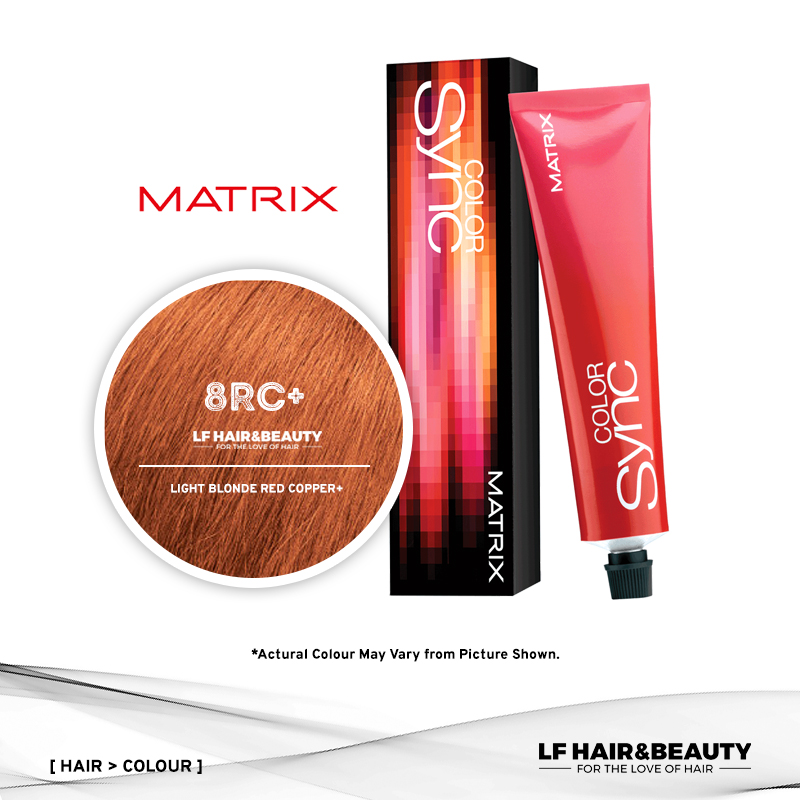 Matrix Color Sync Tone-On-Tone Hair Color 8RC+ Light Blonde Red Copper+ 90ml