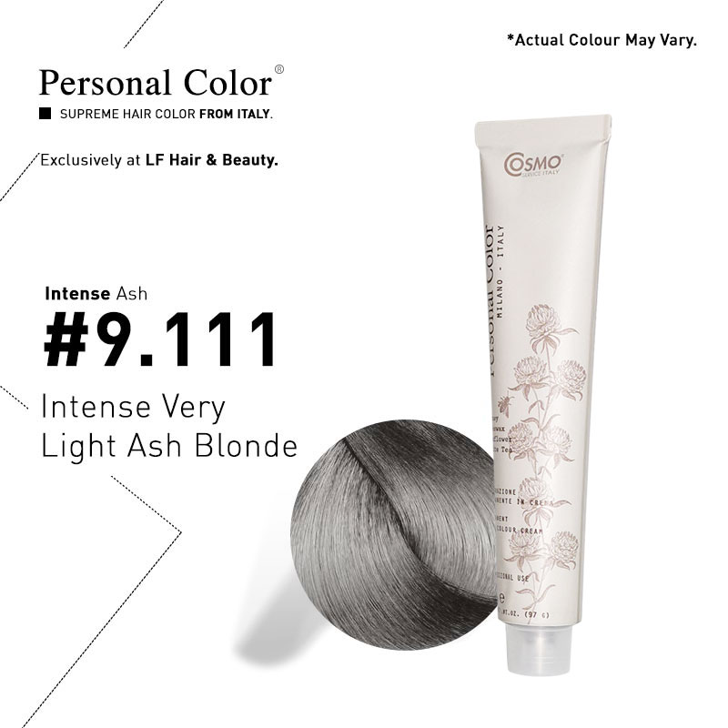 ***BUY 12 GET 2 FREE***Cosmo Service Personal Color Permanent Cream Intense Ash 9.111 - Intense Very Light Ash Blonde 100ml
