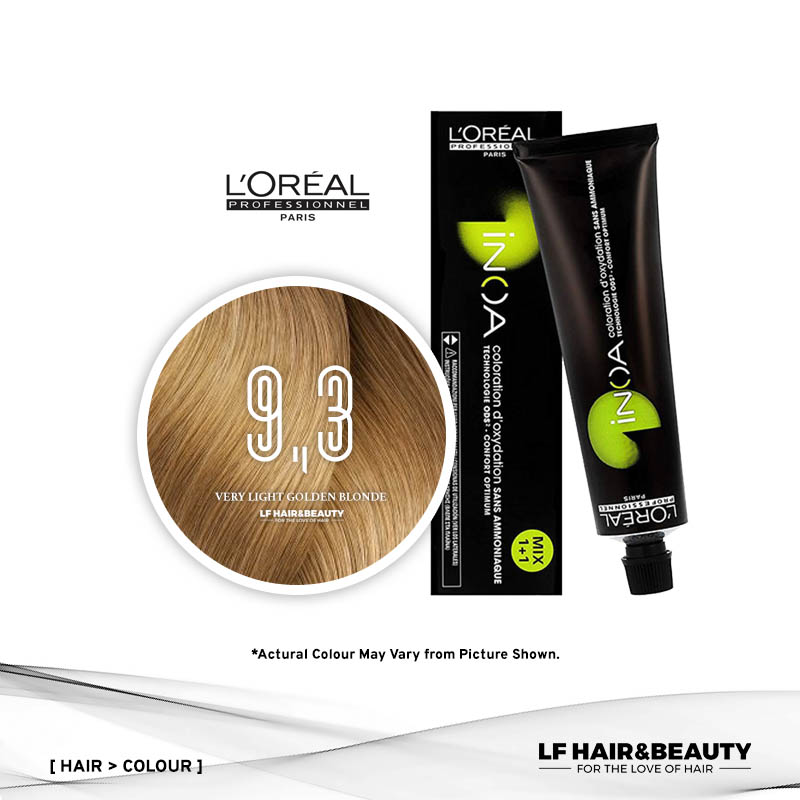 Loreal iNOA Permanent Hair Color 9,3 Fundamental Very Light Golden Blonde 60g