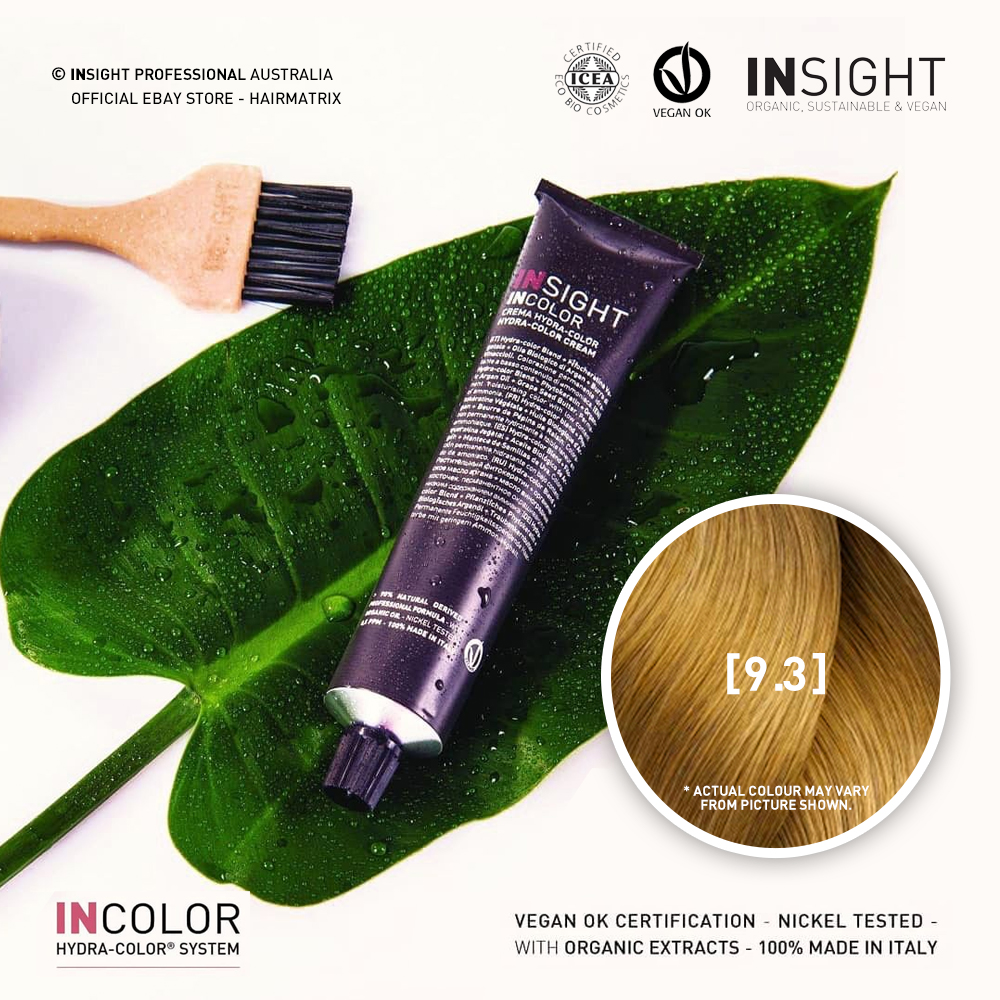 **Buy 12 get 1 Free** Insight INCOLOR Hydra-Color Cream [9.3] Golden, Very Light Blond 100ml