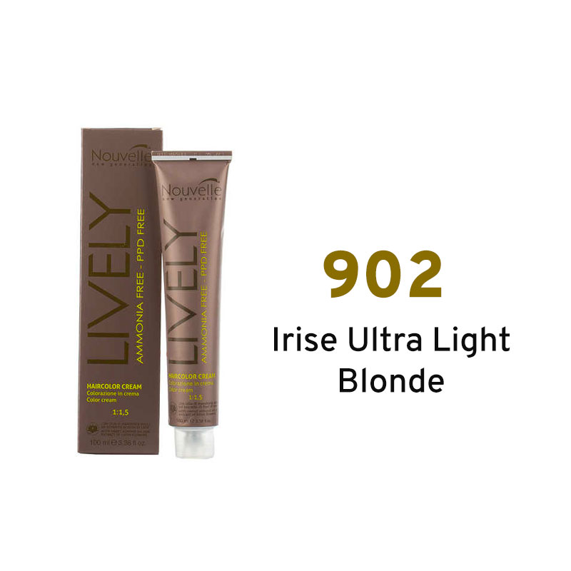 Nouvelle Lively Ammonia Free Hair Color- Irise Ultra Light Blonde 902
