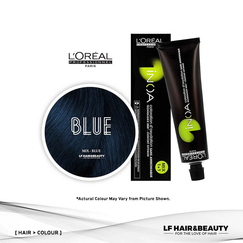 Loreal iNOA Permanent Hair Color Mix - Blue 60g - LF Hair and Beauty  Supplies