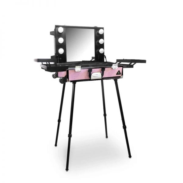 Makeup Case Trolley Pink Crystal CH-DB9660B