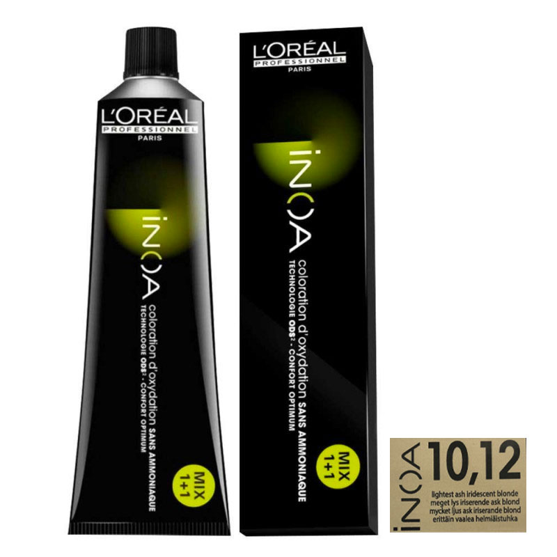 Loreal iNOA Permanent Hair Color 10,12 Lightest Ash Iridescent Blonde 60g -  LF Hair and Beauty Supplies