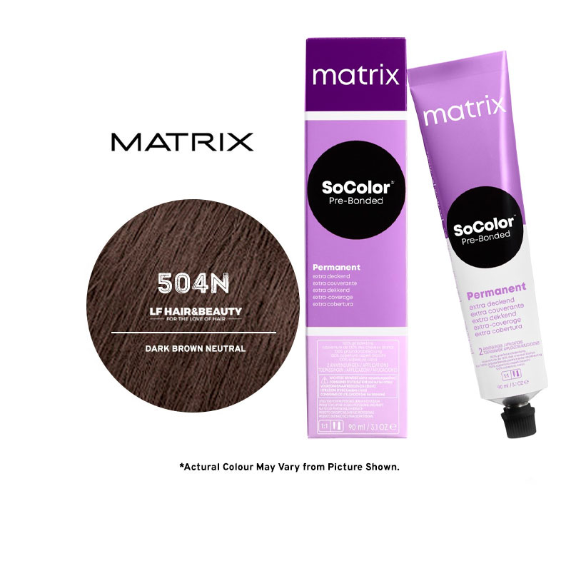Matrix SoColor Extra Coverage 504N Dark Brown Neutral - 85g - LF Hair and  Beauty Supplies
